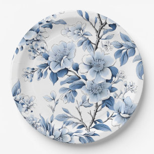 Elegante blaue Junggeselinnen-Abschied-Papierplatt Pappteller