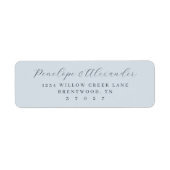 Elegante blaue Kalligrafie (Vorne)