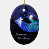 Elegante blaue keramikornament (Vorne)