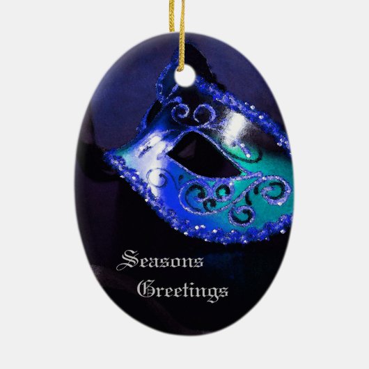 Elegante blaue keramikornament (Hinten)