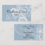Elegante blaue klassische Entwurfs-Visitenkarten Visitenkarte (Vorne/Hinten)