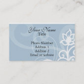 Elegante blaue klassische Entwurfs-Visitenkarten Visitenkarte (Rückseite)
