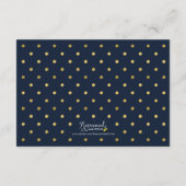 Elegante blaue Lichterketten Details Hochzeiten Begleitkarte (Rückseite)