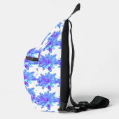 Elegante, blaue lila Blume Crossbody Bag (Rechts)