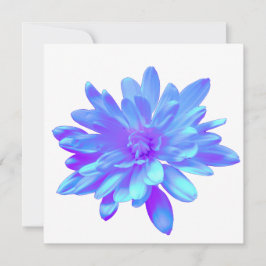 Elegante, blaue lila Blume Einladung