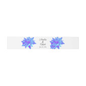 Elegante, blaue lila Blume Einladungsbanderole (Flach)