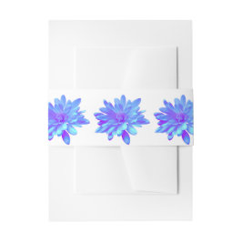 Elegante, blaue lila Blume Einladungsbanderole