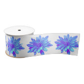 Elegante, blaue lila Blume Satinband (Spule)