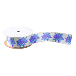 Elegante, blaue lila Blume Satinband