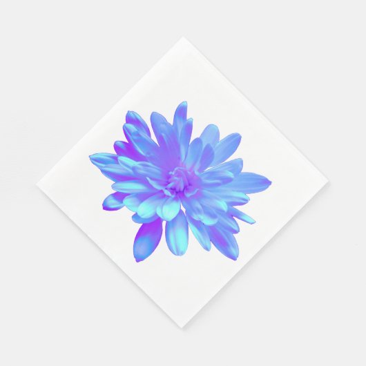 Elegante, blaue lila Blume Serviette (Ecke)