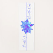 Elegante, blaue lila Blume Yogamatte (Vorderseite)