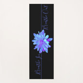 Elegante, blaue lila Blume Yogamatte (Vorderseite)
