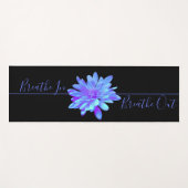 Elegante, blaue lila Blume Yogamatte (Vorderseite (Horizontal))