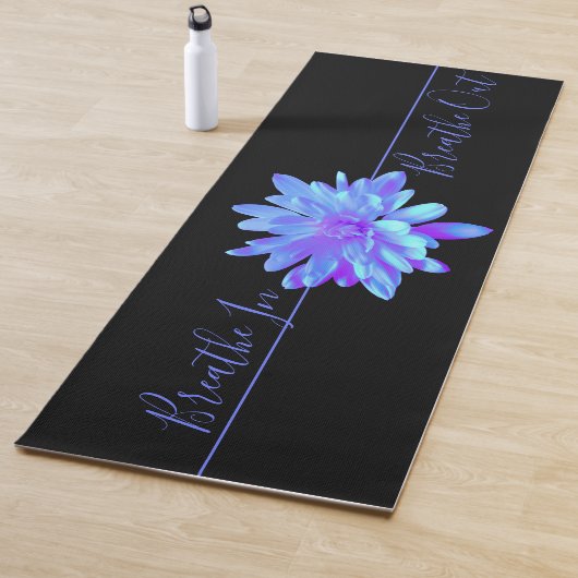 Elegante, blaue lila Blume Yogamatte (Beispiel)