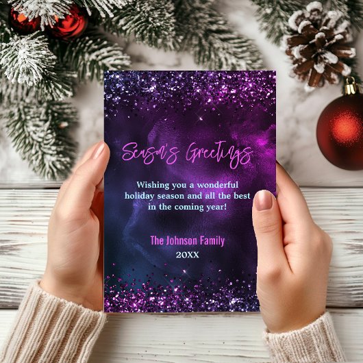 Elegante blaue lila Marmorkunst Weihnachten