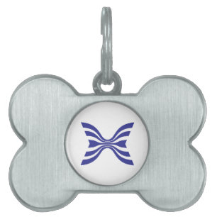 Elegante blaue Linie Buchstabe X Monogramm Tiermarke
