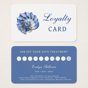 Elegante blaue Loyalitätskarte
