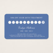 Elegante blaue Loyalitätskarte (Rückseite)