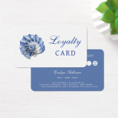 Elegante blaue Loyalitätskarte (Schreibtisch)