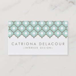 Elegante blaue marokkanische Muster-Visitenkarte Visitenkarte