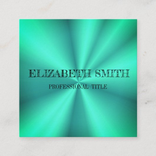 Elegante, blaue, moderne, quadratische Visitenkart Quadratische Visitenkarte (Vorderseite)