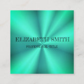 Elegante, blaue, moderne, quadratische Visitenkart Visitenkarte (Vorderseite)