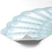 Elegante Blaue Muschel datiert Nachtgedanken. Datu Poster (Ecke)