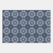 Elegante blaue Muster - Geschenkpapier-Blätter Geschenkpapier Set (Vorderseite 2)