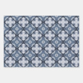 Elegante blaue Muster - Geschenkpapier-Blätter Geschenkpapier Set (Vorderseite)