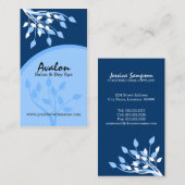 Elegante blaue Natur Visitenkarte (Vorne/Hinten)