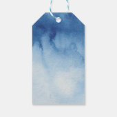 Elegante blaue nautische Babydusche danke Geschenkanhänger (Rückseite)