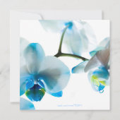 Elegante blaue Orchideen-Brautparty-Einladung Einladung (Rückseite)