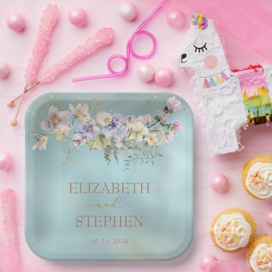 Elegante blaue Papierplatte Pappteller (Party)