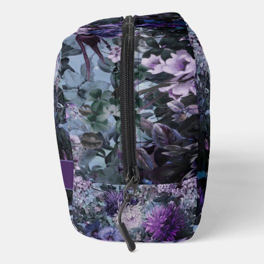 Elegante blaue Pärchen mit Monogramm Waschbeutel (Rechts)