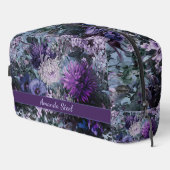 Elegante blaue Pärchen mit Monogramm Waschbeutel (Rechte Ecke)