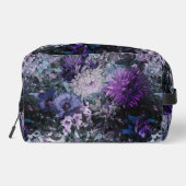 Elegante blaue Pärchen mit Monogramm Waschbeutel (Rückseite)