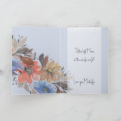 Elegante blaue Pastel Feiertagskarte (Innenseite)