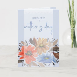 Elegante blaue Pastel Feiertagskarte