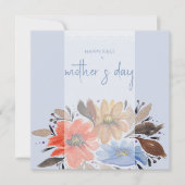 Elegante blaue Pastel Feiertagskarte (Vorderseite)