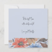 Elegante blaue Pastel Feiertagskarte (Rückseite)