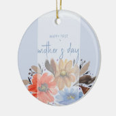 Elegante blaue Pastel Keramik Ornament (Links)
