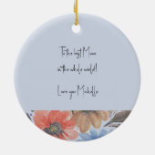 Elegante blaue Pastel Keramik Ornament (Hinten)