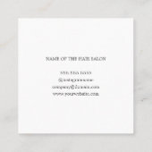 Elegante Blaue Pastel Scheren Haar Stylist Quadratische Visitenkarte (Rückseite)