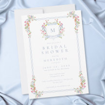 Elegante blaue Pastell-Wildblumen-Kamm-Junggeselli