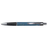 Elegante Blaue personalisierte Waben Stift (Rückseite)