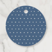 Elegante blaue Pinienwälder Hochzeiten von Vögeln Geschenkanhänger (Rückseite)