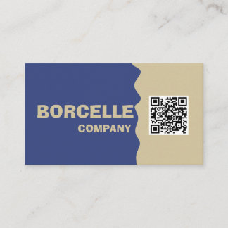 Elegante blaue QR-Code-Visitenkarte Visitenkarte