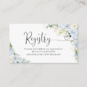 Elegante Blaue Registrierungskarte mit Umschlag Begleitkarte (Vorderseite)