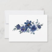 Elegante blaue Rose Beerdigung gemeinsam mit einer RSVP Karte (Rückseite)