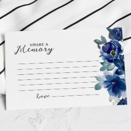 Elegante blaue Rose Beerdigung gemeinsam mit einer RSVP Karte